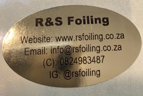 Oval Self Adhesive Metallic Sticker