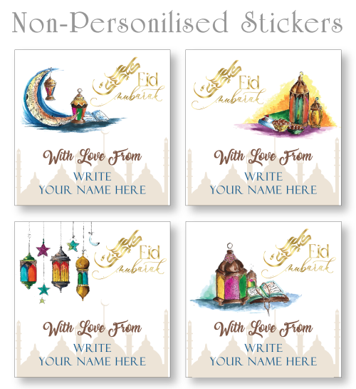 Eid Mubarak Stickers - With Foiling